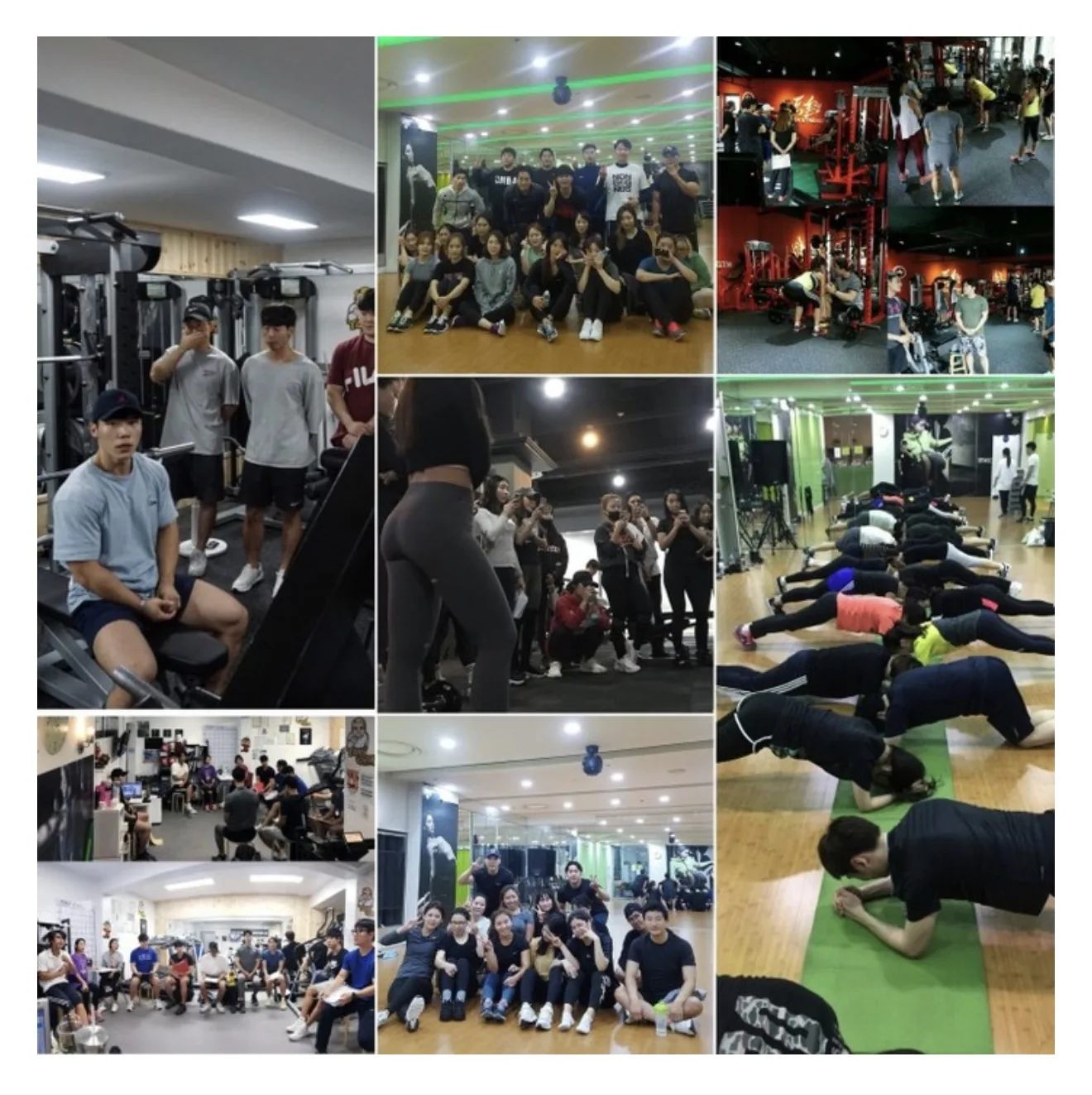 국내 최초 그룹 운동 수업 슬릭프로젝트 현장 — 단체 그룹 트레이닝 모습